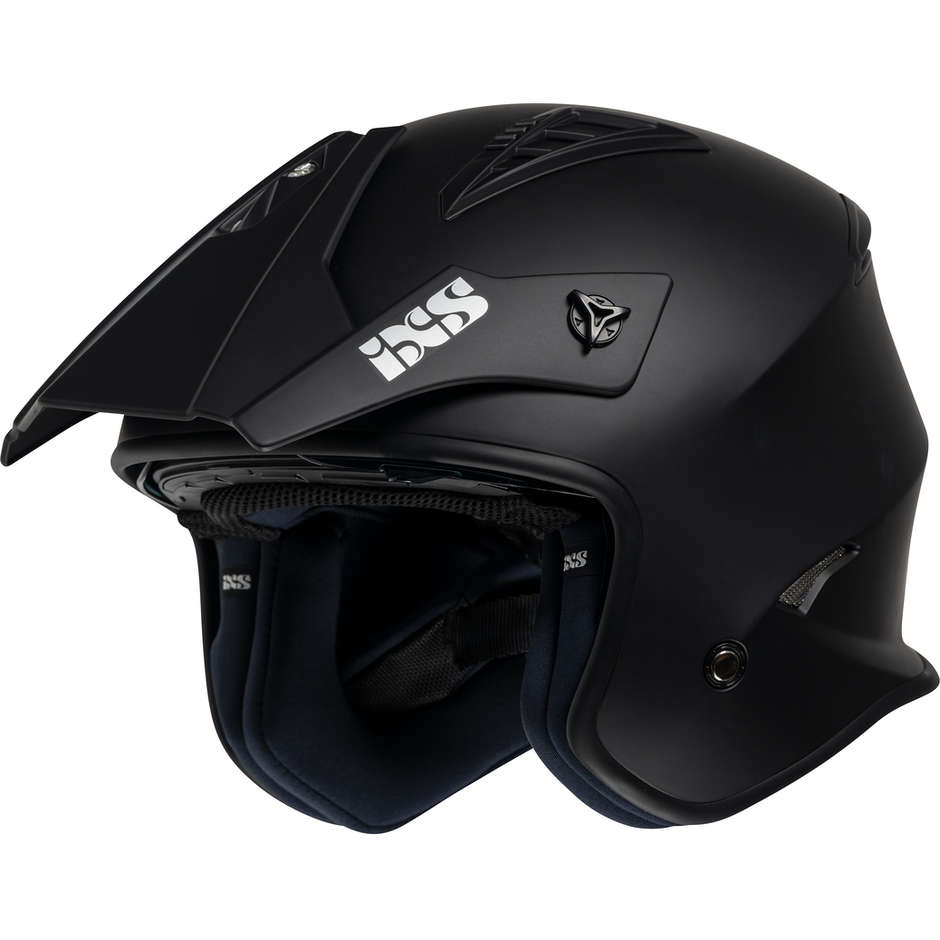 Motorcycle Helmet Jet Ixs 114 3.0 Double Visor Matt Black
