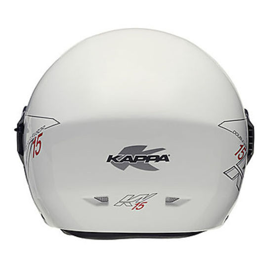 Motorcycle Helmet Jet KAPPA KV15 Double Visor Glossy White