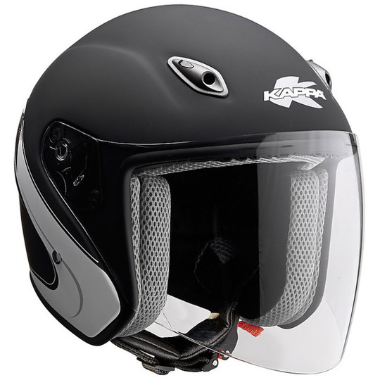 Motorcycle Helmet Jet KAPPA KV16 Fiber Matt Black