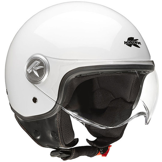 Motorcycle Helmet Jet KAPPA KV20 Rio Glossy White