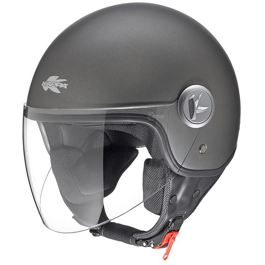 Motorcycle Helmet Jet KAPPA KV20 Rio L Visor Long Titanium Matte