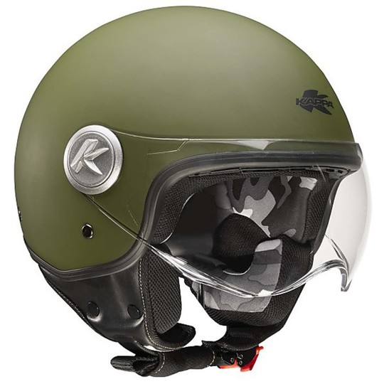 Motorcycle Helmet Jet KAPPA KV20 Rio Military Green Opaque