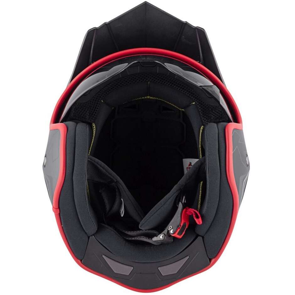 Motorcycle Helmet Jet Kappa KV45 Trial Gemini Matt Black Red Titanium