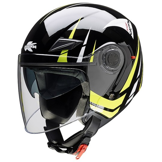 Motorcycle Helmet Jet KAPPA WV22 Florida Double Visor Black Arrow