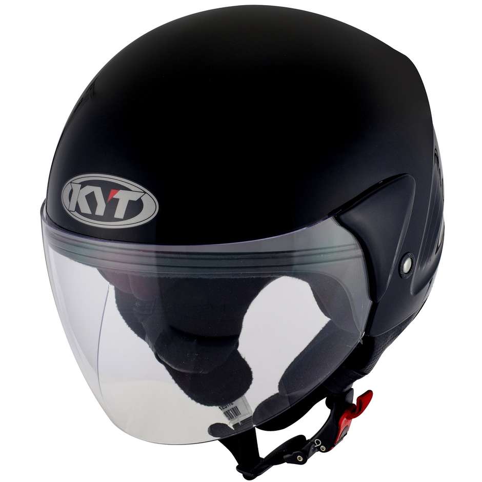Motorcycle Helmet Jet KYT COUGAR PLAIN Black
