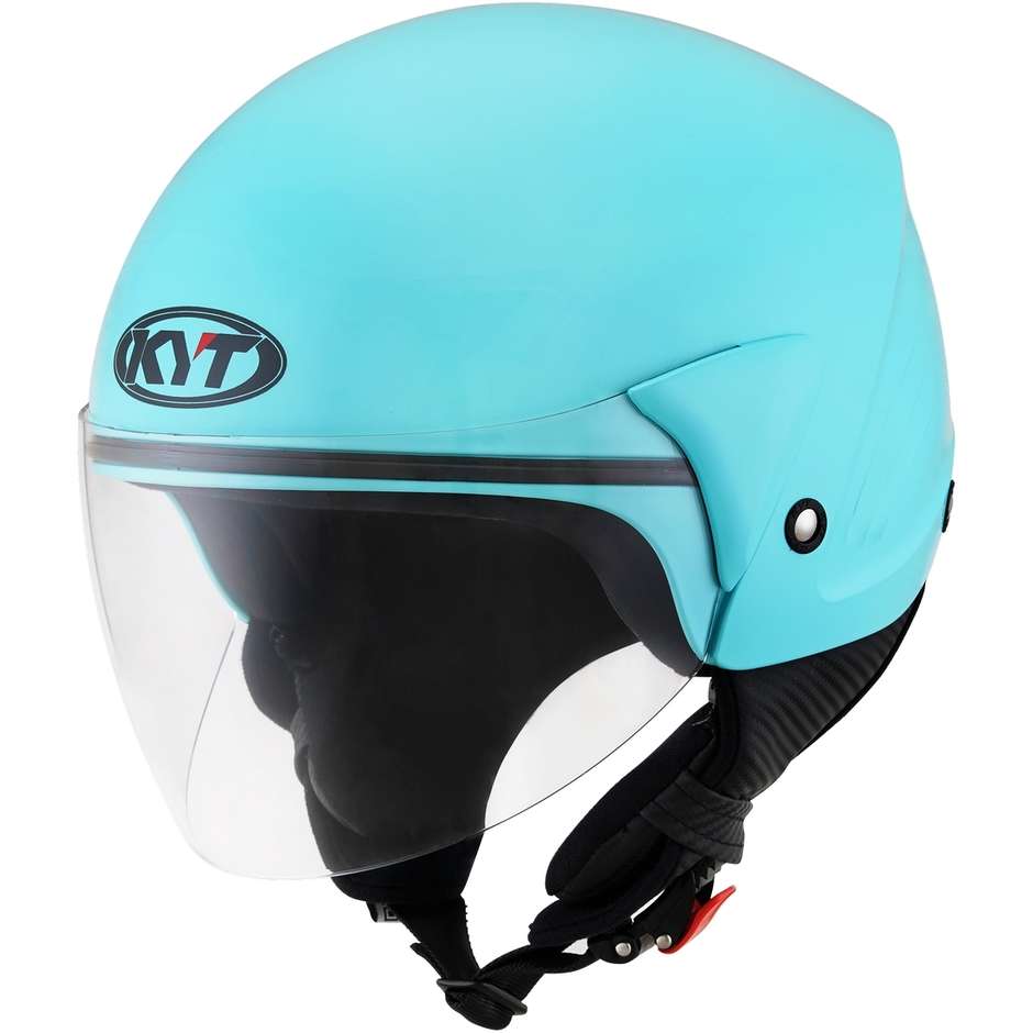 Motorcycle Helmet Jet KYT COUGAR PLAIN Light Blue