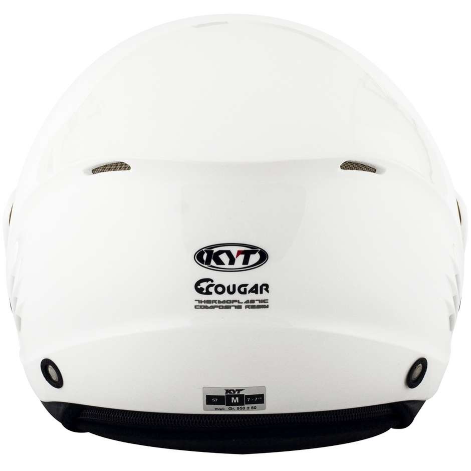 Motorcycle Helmet Jet KYT COUGAR PLAIN White