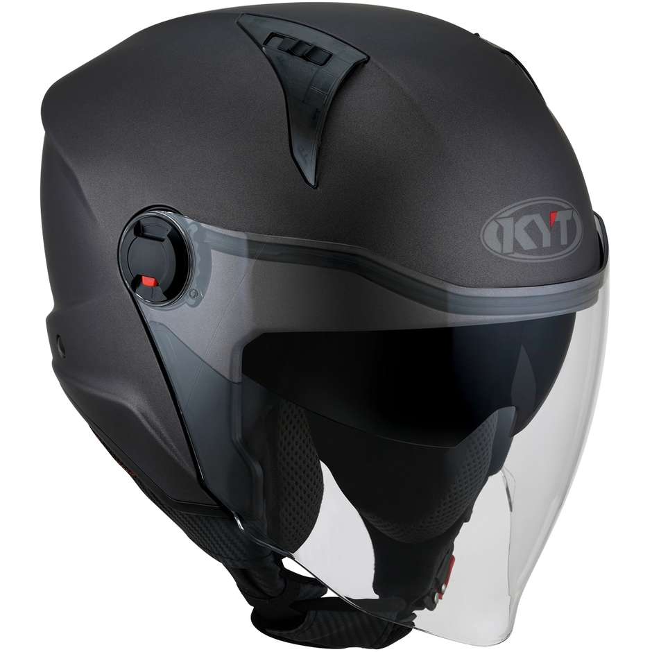 Motorcycle Helmet Jet KYT D-CITY PLAIN Matt Anthracite