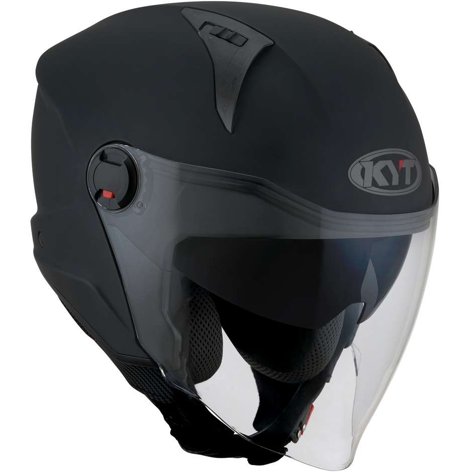 Motorcycle Helmet Jet KYT D-CITY PLAIN Matt Black