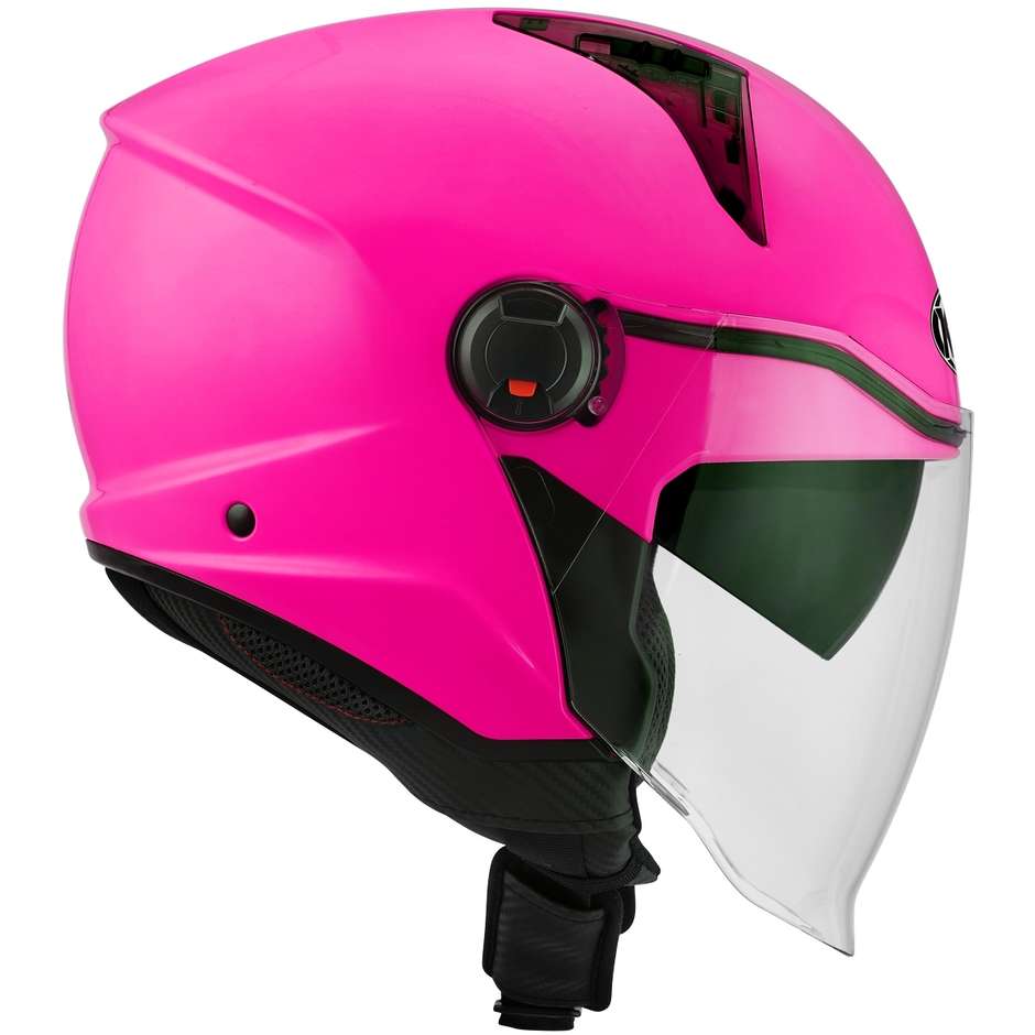 Motorcycle Helmet Jet KYT D-CITY PLAIN Pink Fuo
