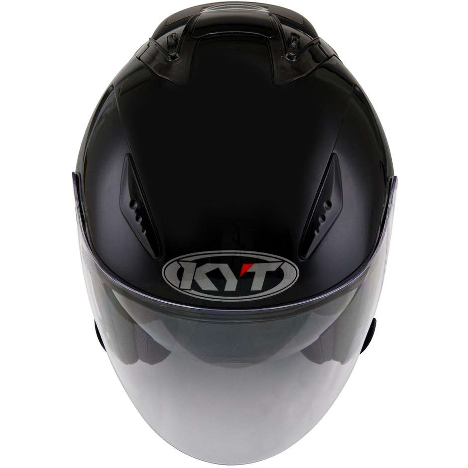 Motorcycle Helmet Jet KYT HELLCAT PLAIN Black