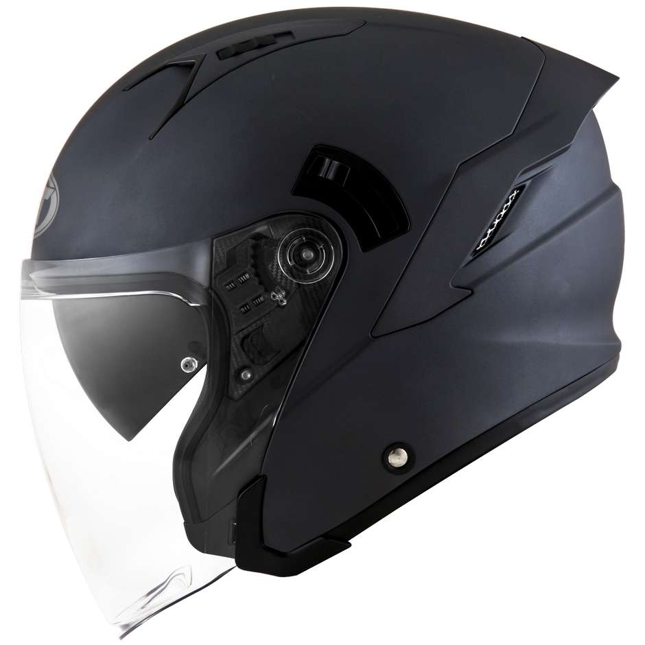 Motorcycle Helmet Jet KYT NF-J PLAIN Matt Anthracite