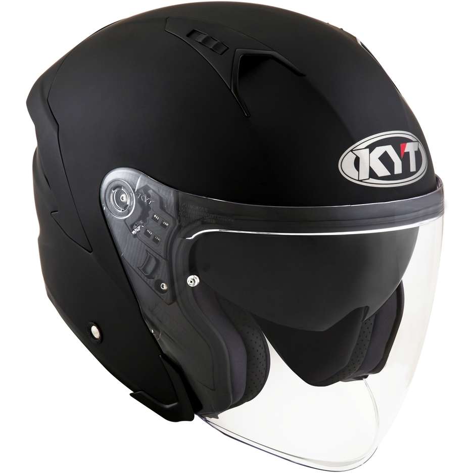 Motorcycle Helmet Jet KYT NF-J PLAIN Matt Black