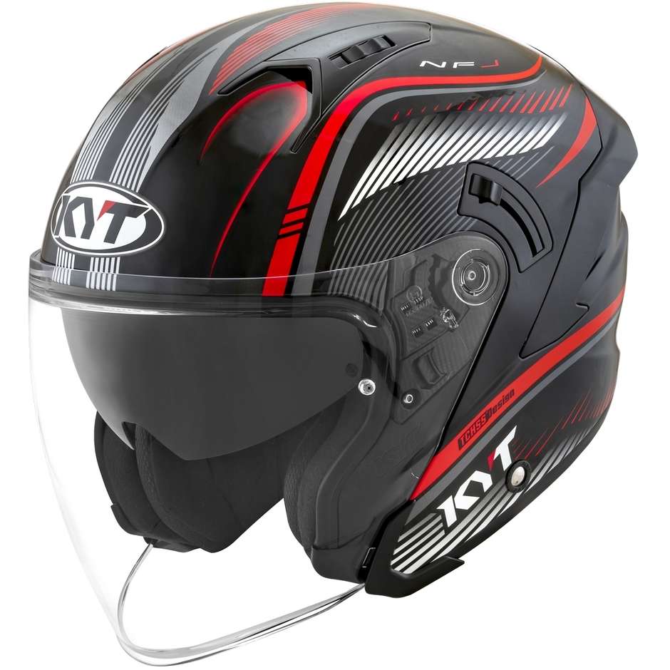 Motorcycle Helmet Jet KYT NF-J RADAR Red