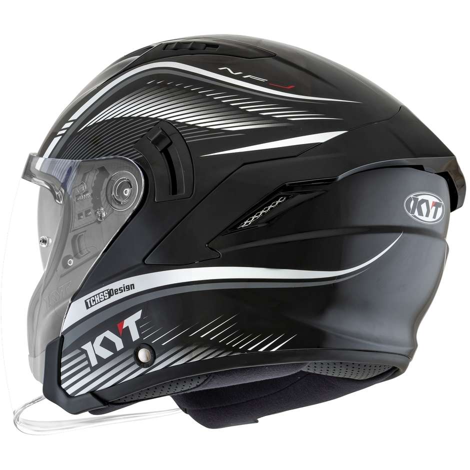 Motorcycle Helmet Jet KYT NF-J RADAR White
