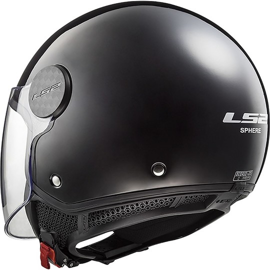 Motorcycle Helmet Jet Ls2 OF558 SPHERE Solid Gloss Black