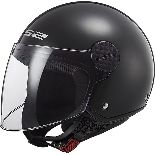 Motorcycle Helmet Jet Ls2 OF558 SPHERE Solid Gloss Black
