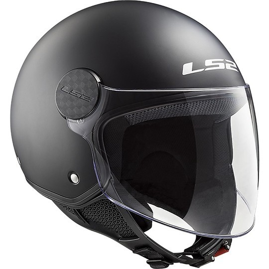 Motorcycle Helmet Jet Ls2 OF558 SPHERE Solid Matt Black