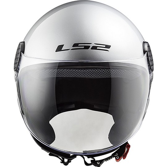 Motorcycle Helmet Jet Ls2 OF558 SPHERE Solid Silver