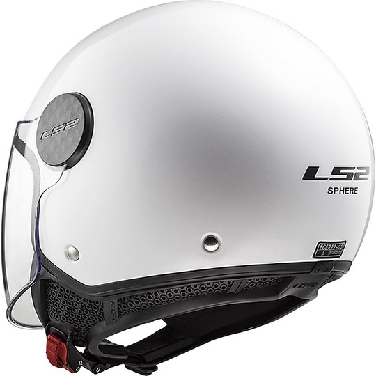 Motorcycle Helmet Jet LS2 OF558 SPHERE Solid White