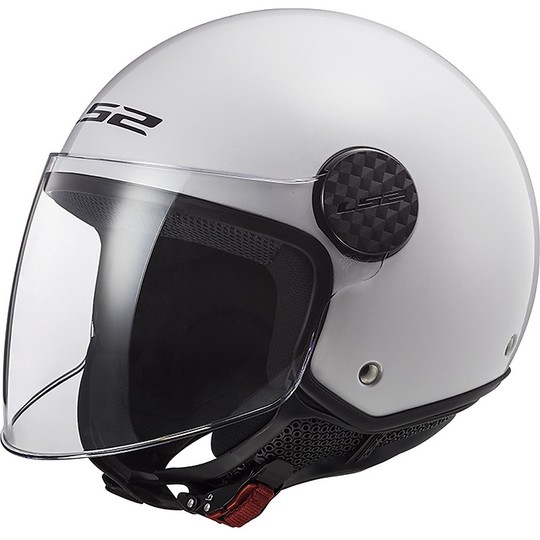 Motorcycle Helmet Jet LS2 OF558 SPHERE Solid White