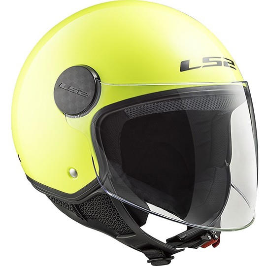 Motorcycle Helmet Jet Ls2 OF558 SPHERE Solid Yellow Fluo