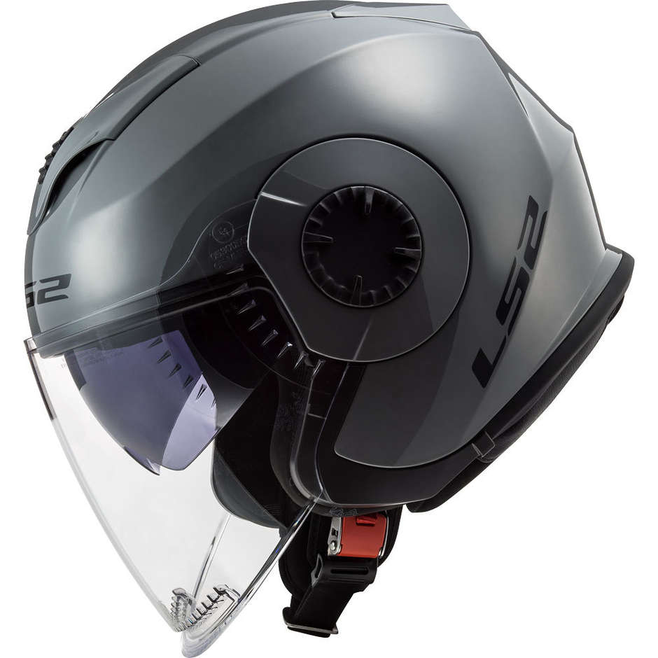 Motorcycle Helmet Jet Ls2 OF570 VERSO NARDO Gray