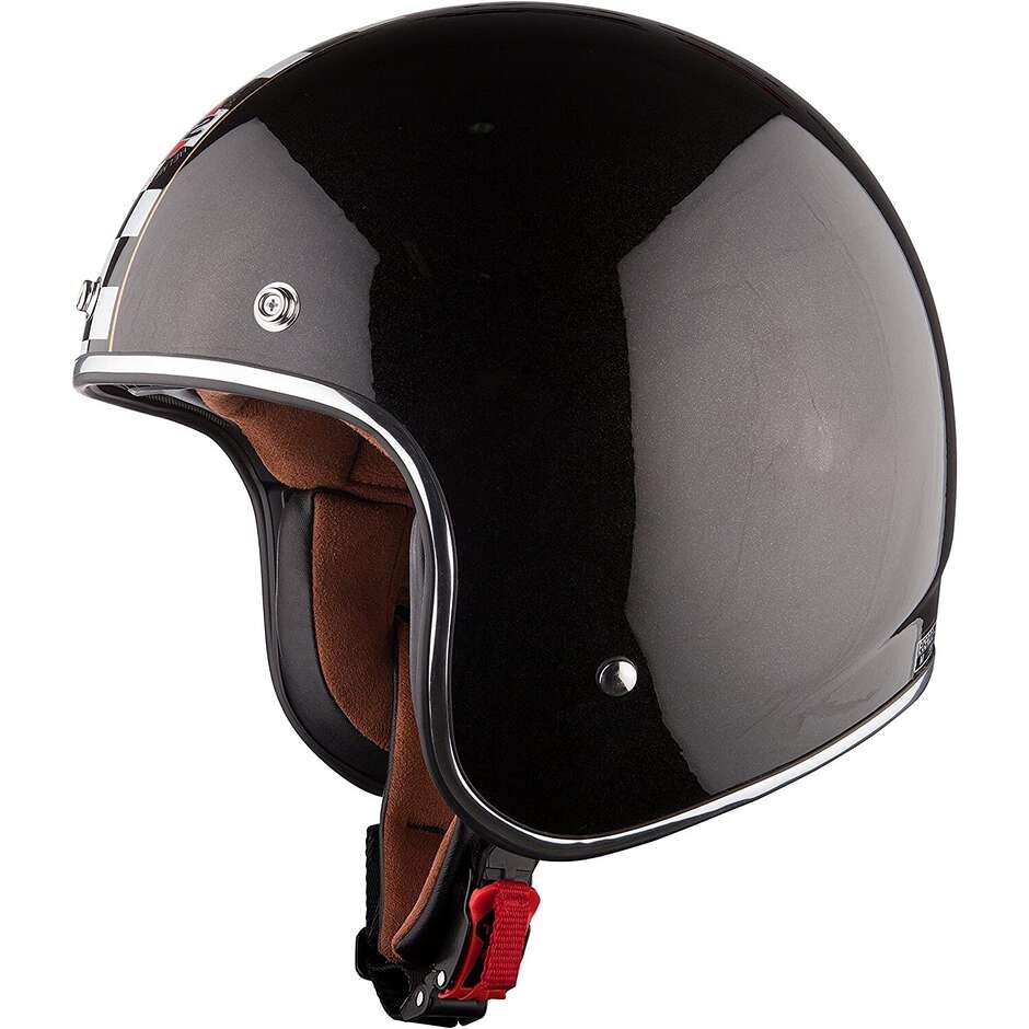 Motorcycle Helmet Jet Ls2 OF583 FLAGMAN Black White