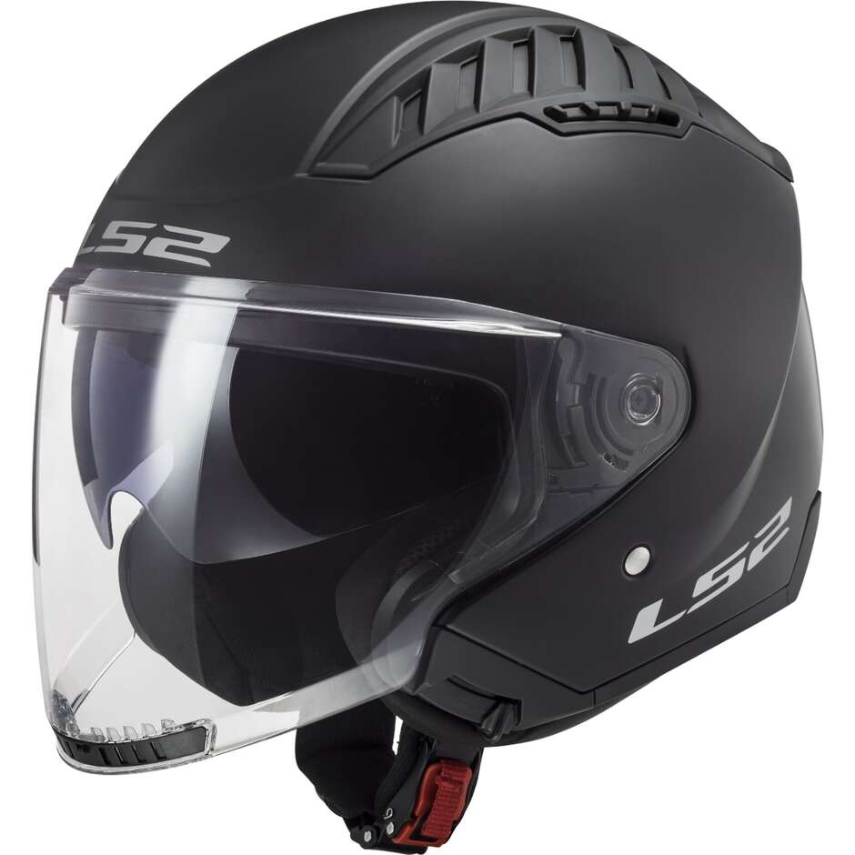 Motorcycle Helmet Jet Ls2 OF600 COPTER II Matt Black 