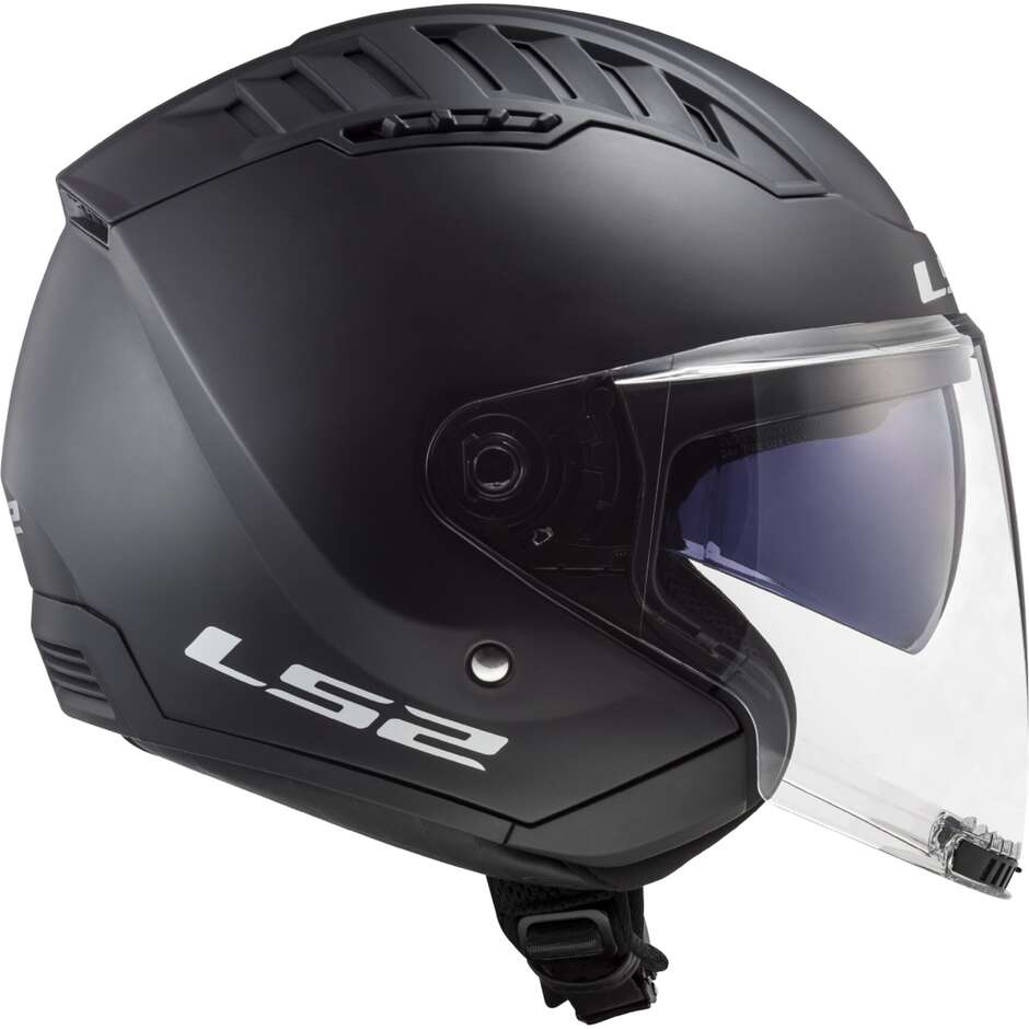 Motorcycle Helmet Jet Ls2 OF600 COPTER II Matt Black 