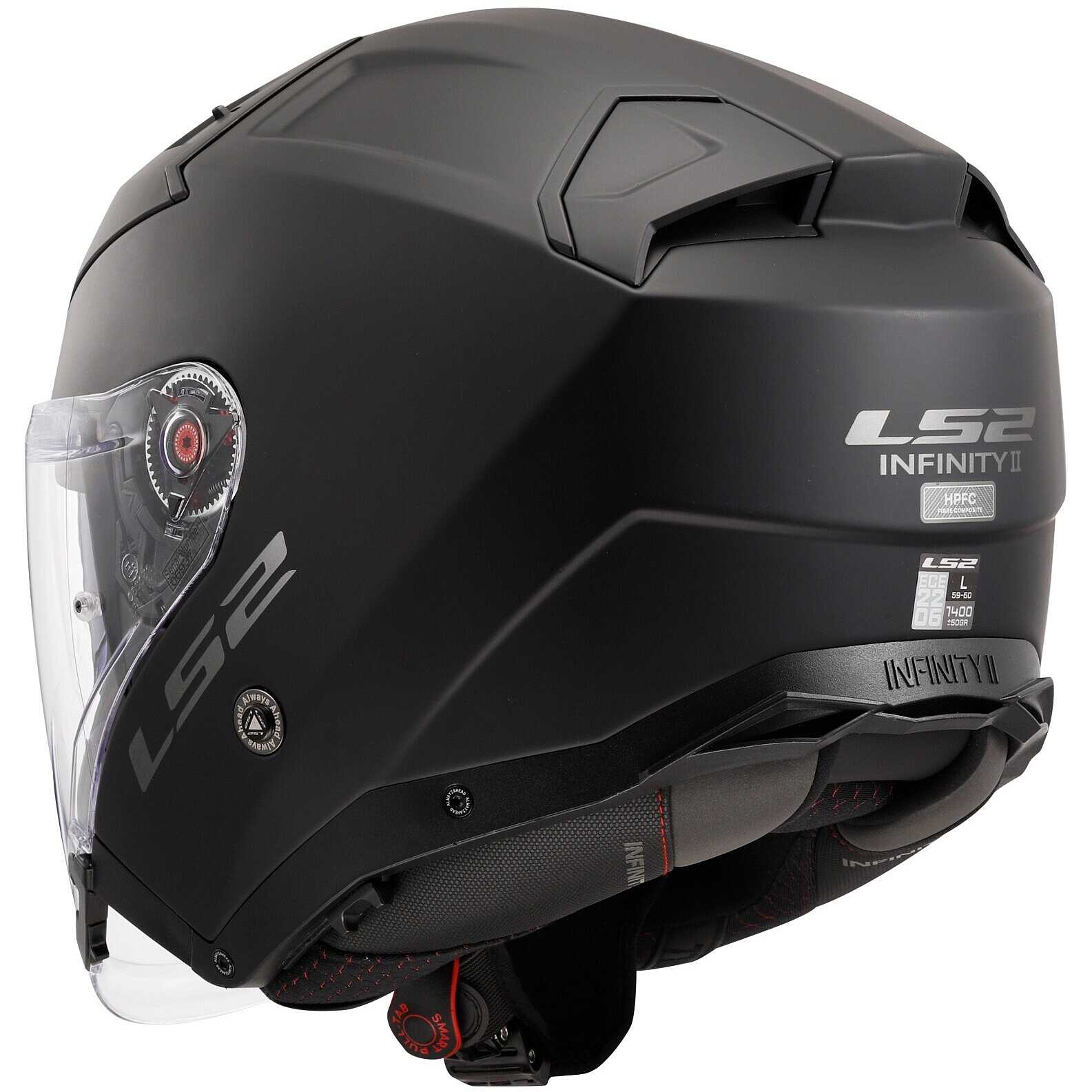 Cascos Ls2 Casco De Moto LS2 Jet CLASSY Negro Mate, Talla XL