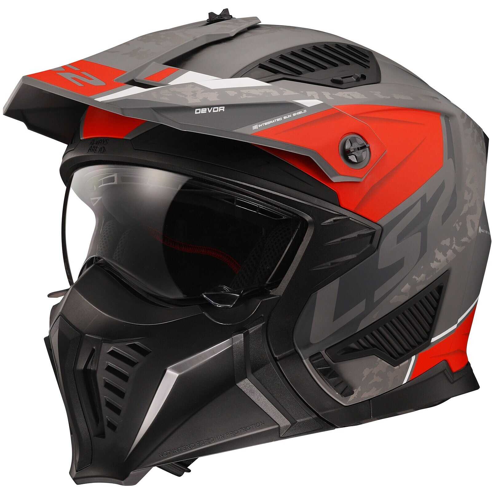 Motorcycle Helmet Jet Ls2 OF606 DRIFTER DEVOR Silver Titanium Matt