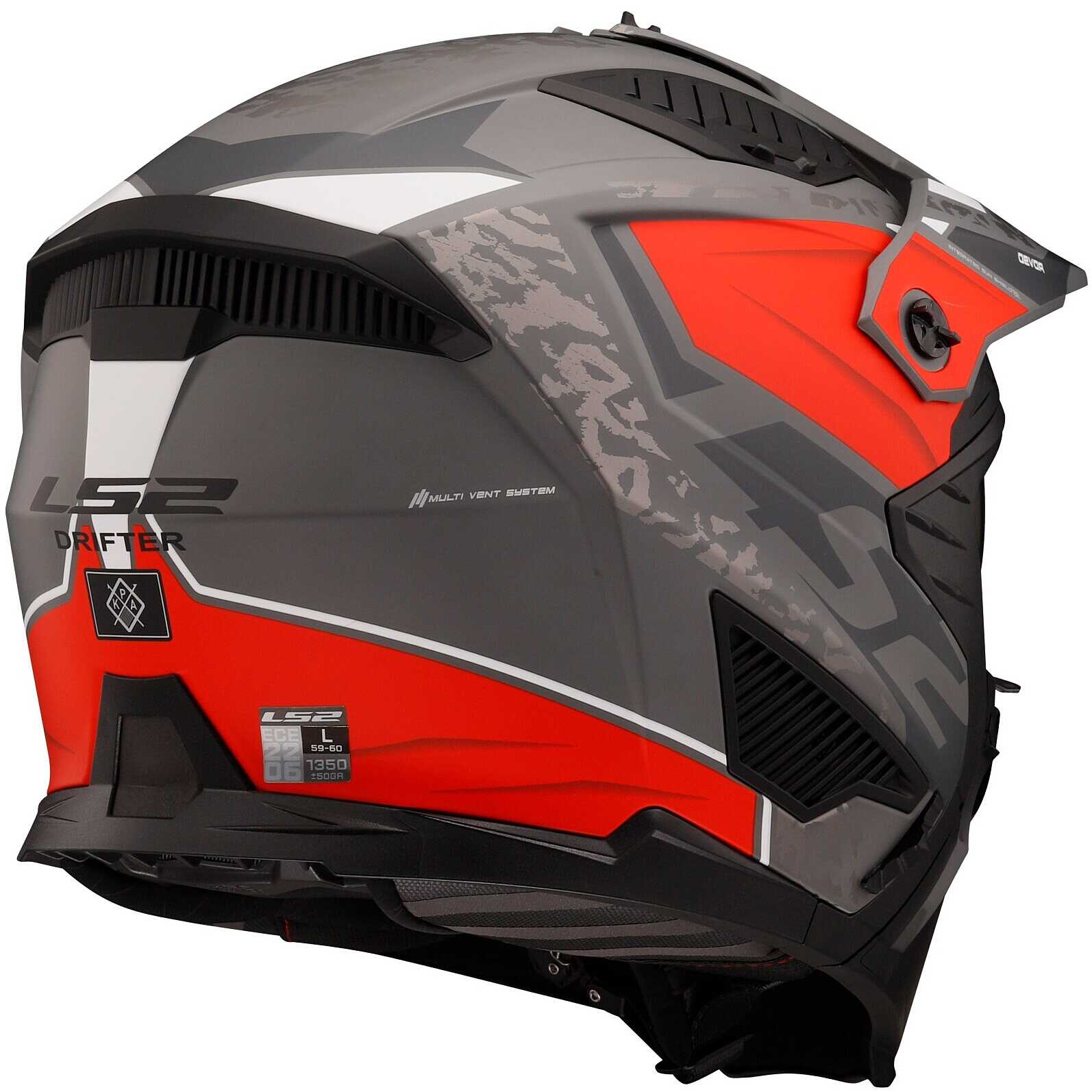 Motorcycle Helmet Jet Ls2 OF606 DRIFTER DEVOR Silver Titanium Matt