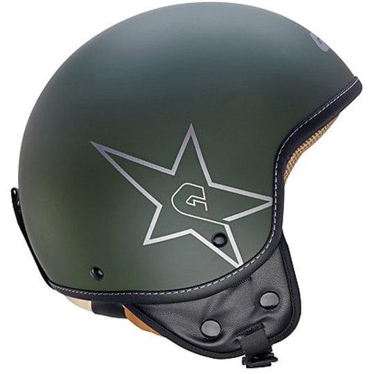 Motorcycle Helmet Jet Model Givi 10.9 Easy-J Green Star
