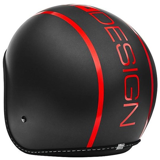 Motorcycle Helmet Jet Momo Design BLADE Matte Black Decal Red