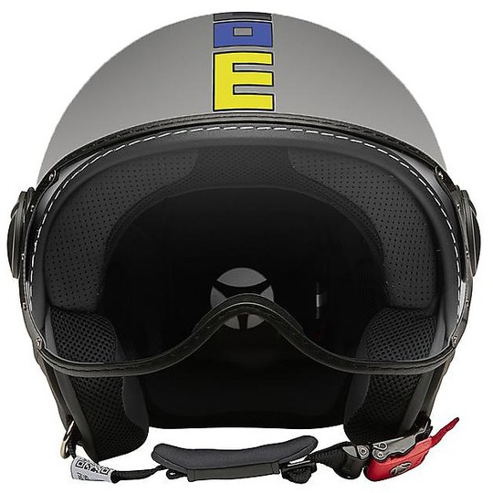 Motorcycle Helmet Jet Momo Design FGTR Fighter CLASSIC Multicolor Matt Gray