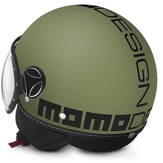 Motorcycle Helmet Jet Momo Design figther Classic Military Green 