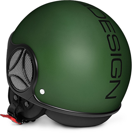 Motorcycle Helmet Jet Momo Design MINIMOMO S GREEN MILITARY Decal Black