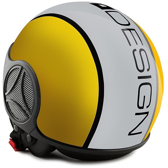 Motorcycle Helmet Jet Momo Design Minimomo S6 Yellow Silver black