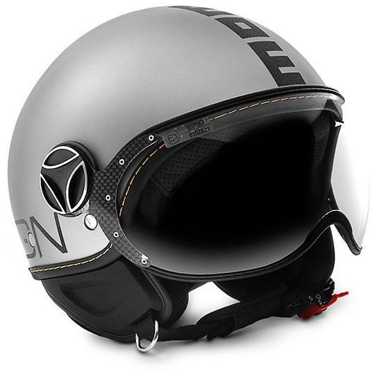Motorcycle Helmet Jet Momo Design Model Fighter Ages Alluminuium Frost Black
