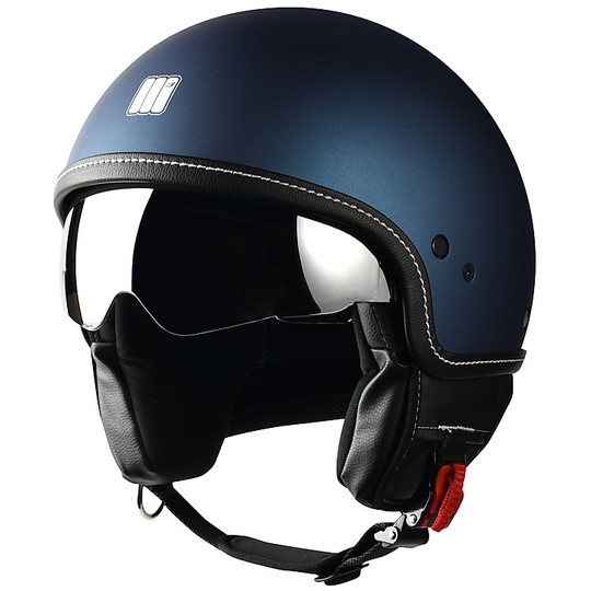 Motorcycle helmet Jet Motocubo Beetle Matt Blue With Visor