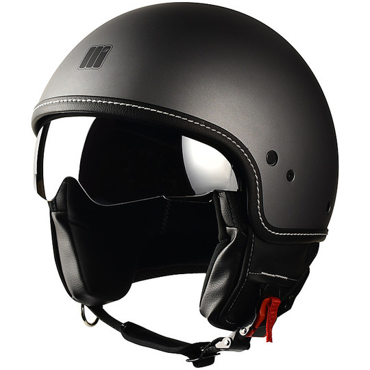 Motorcycle helmet Jet Motocubo Beetle Titanium Matt With Visor