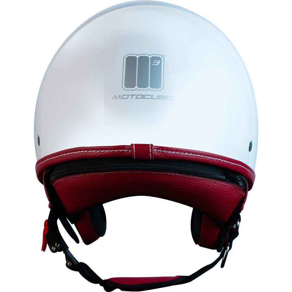 Motorcycle helmet Jet Motocubo Beetle White  With Visor