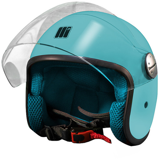 Motorcycle helmet Jet Motocubo Child Mosquito Celeste With Visor