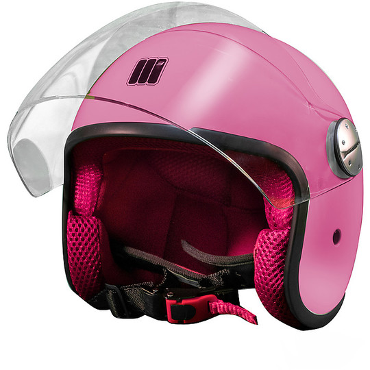 Motorcycle helmet Jet Motocubo Child Mosquito Pink With Visor