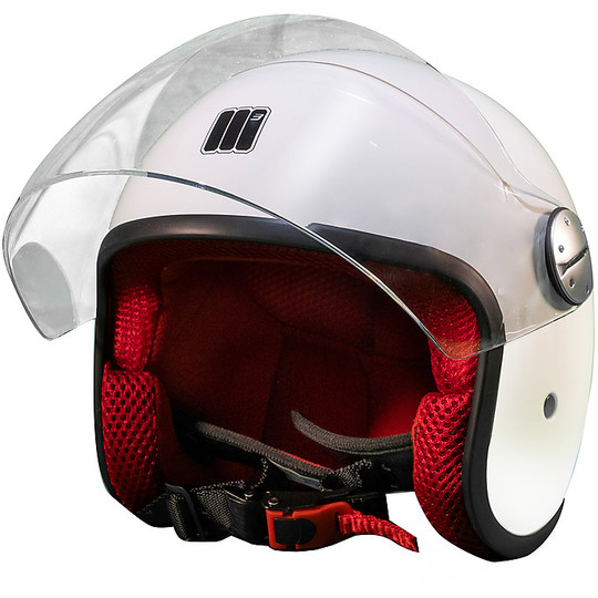 Motorcycle helmet Jet Motocubo Child White Mosquito With Visor