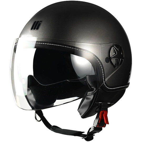Motorcycle helmet Jet Motocubo Fly Anthracite Polished Double Visor