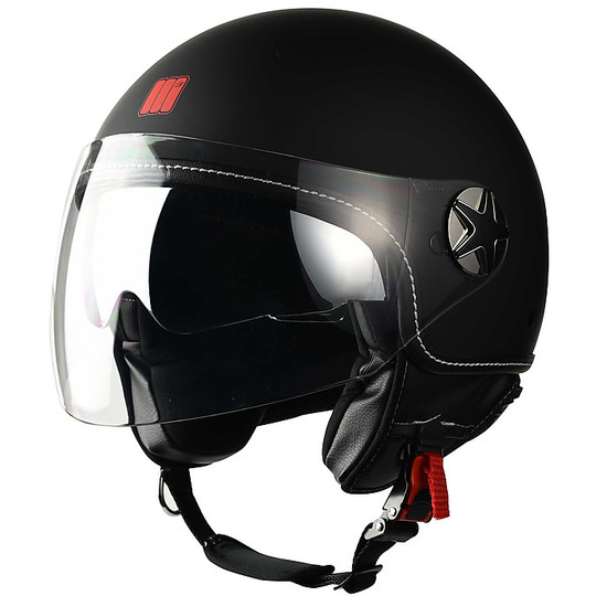 Motorcycle helmet Jet Motocubo Fly Matt Black Double Visor