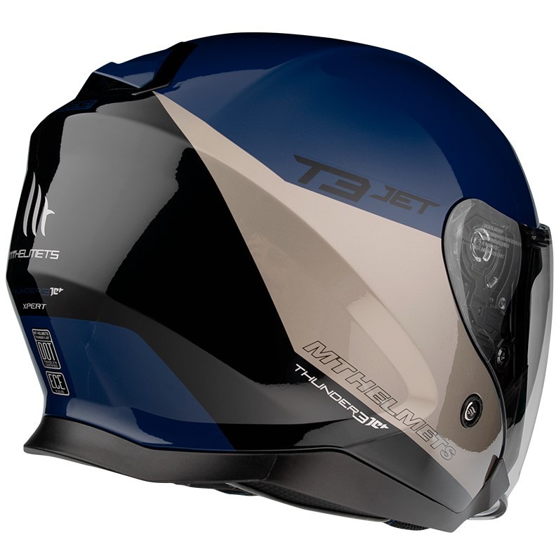 Motorcycle Helmet Jet MT Helmets Thunder3 SV Jet Xpert A17 Glossy Blue
