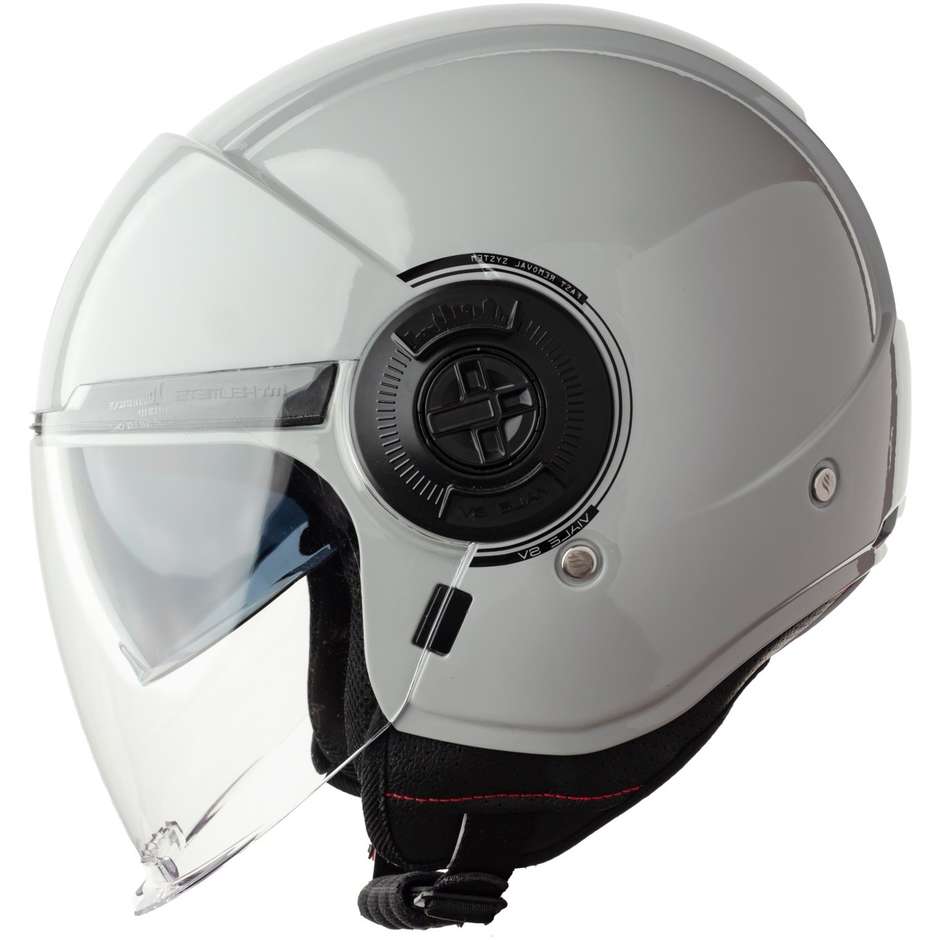 Motorcycle Helmet Jet MT Helmets VIALE sv Solid A12 Glossy Gray